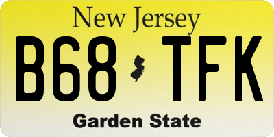 NJ license plate B68TFK