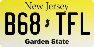 NJ license plate B68TFL