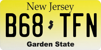 NJ license plate B68TFN