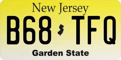 NJ license plate B68TFQ