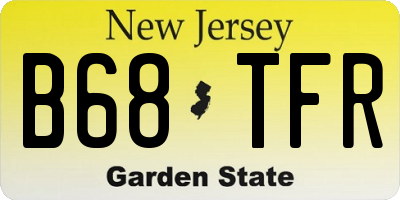 NJ license plate B68TFR