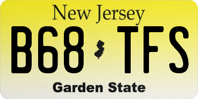 NJ license plate B68TFS
