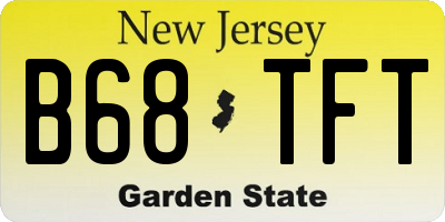 NJ license plate B68TFT