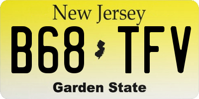 NJ license plate B68TFV