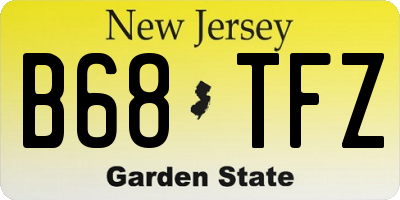 NJ license plate B68TFZ