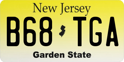 NJ license plate B68TGA