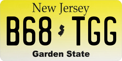 NJ license plate B68TGG