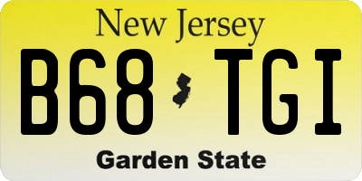 NJ license plate B68TGI