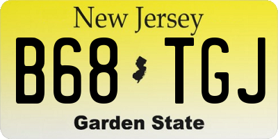 NJ license plate B68TGJ