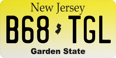 NJ license plate B68TGL