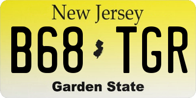 NJ license plate B68TGR