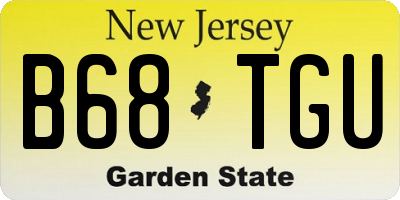 NJ license plate B68TGU