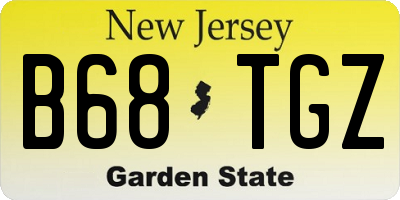 NJ license plate B68TGZ