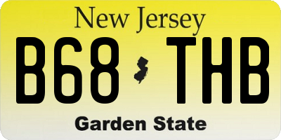 NJ license plate B68THB
