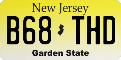 NJ license plate B68THD