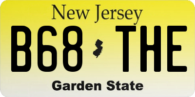 NJ license plate B68THE