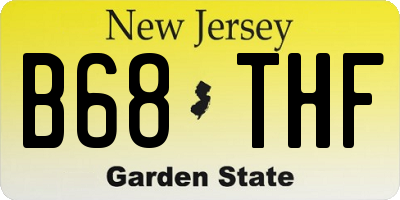 NJ license plate B68THF
