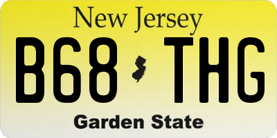 NJ license plate B68THG