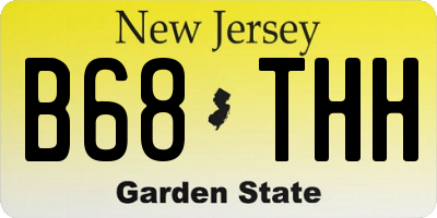 NJ license plate B68THH