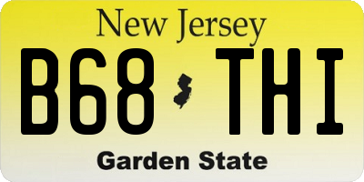 NJ license plate B68THI