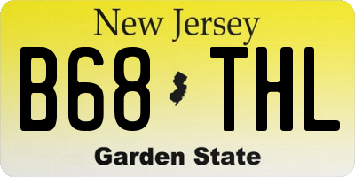 NJ license plate B68THL