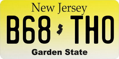 NJ license plate B68THO