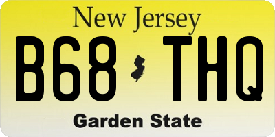 NJ license plate B68THQ