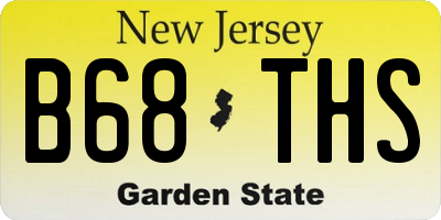 NJ license plate B68THS