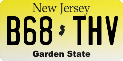 NJ license plate B68THV