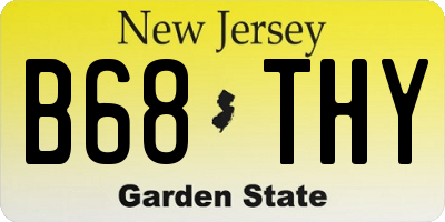 NJ license plate B68THY