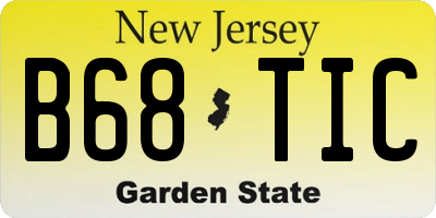 NJ license plate B68TIC