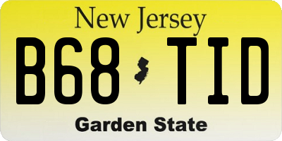 NJ license plate B68TID