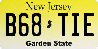 NJ license plate B68TIE