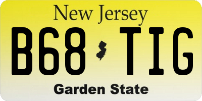 NJ license plate B68TIG