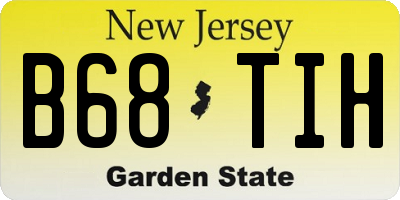 NJ license plate B68TIH