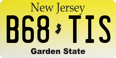 NJ license plate B68TIS