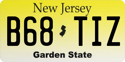 NJ license plate B68TIZ