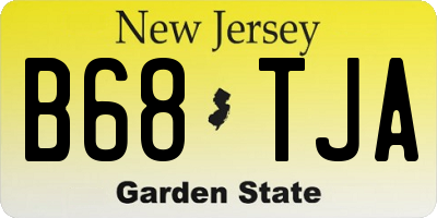 NJ license plate B68TJA
