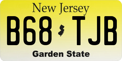 NJ license plate B68TJB
