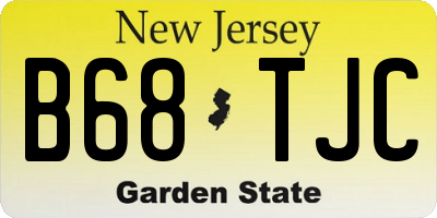 NJ license plate B68TJC