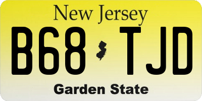 NJ license plate B68TJD