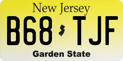 NJ license plate B68TJF