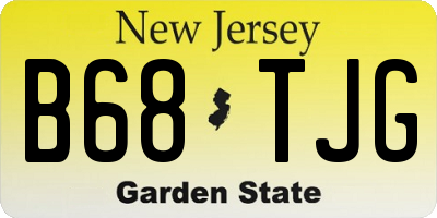 NJ license plate B68TJG