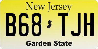NJ license plate B68TJH
