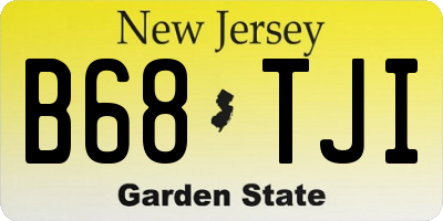 NJ license plate B68TJI