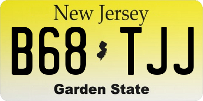 NJ license plate B68TJJ