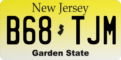 NJ license plate B68TJM
