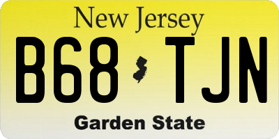 NJ license plate B68TJN