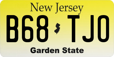 NJ license plate B68TJO
