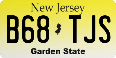 NJ license plate B68TJS